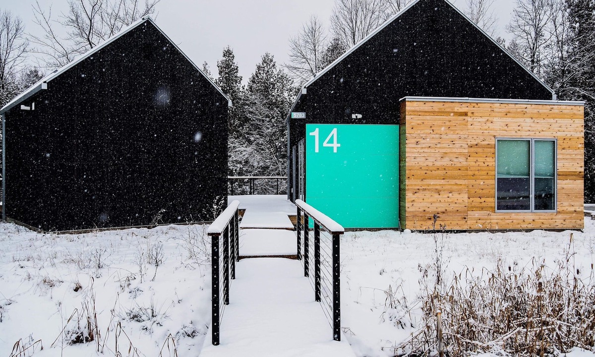 Acme Cabin | KOTI 14 (Three Bedroom) Traverse City's Scandinavian Cabins, vacation home on TART & mins to Travers.