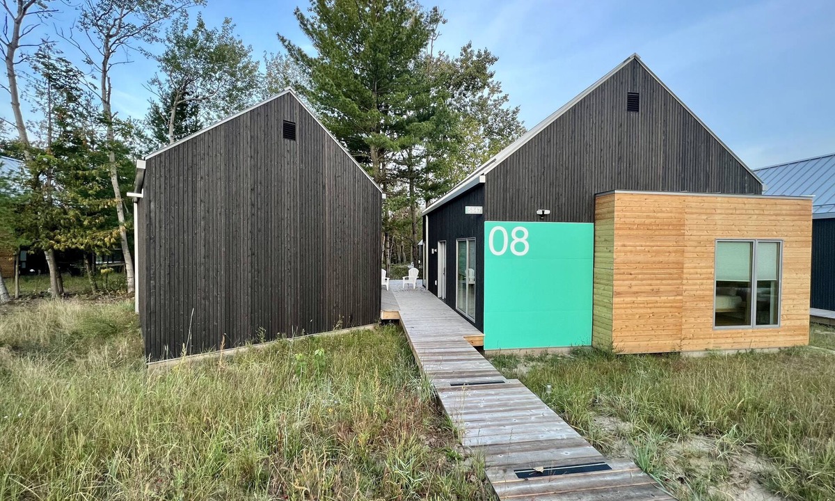 Acme House | KOTI 8 (Three Bedroom) Traverse City's Scandinavian Cabins, vacation home on TART & mins to Traverse.