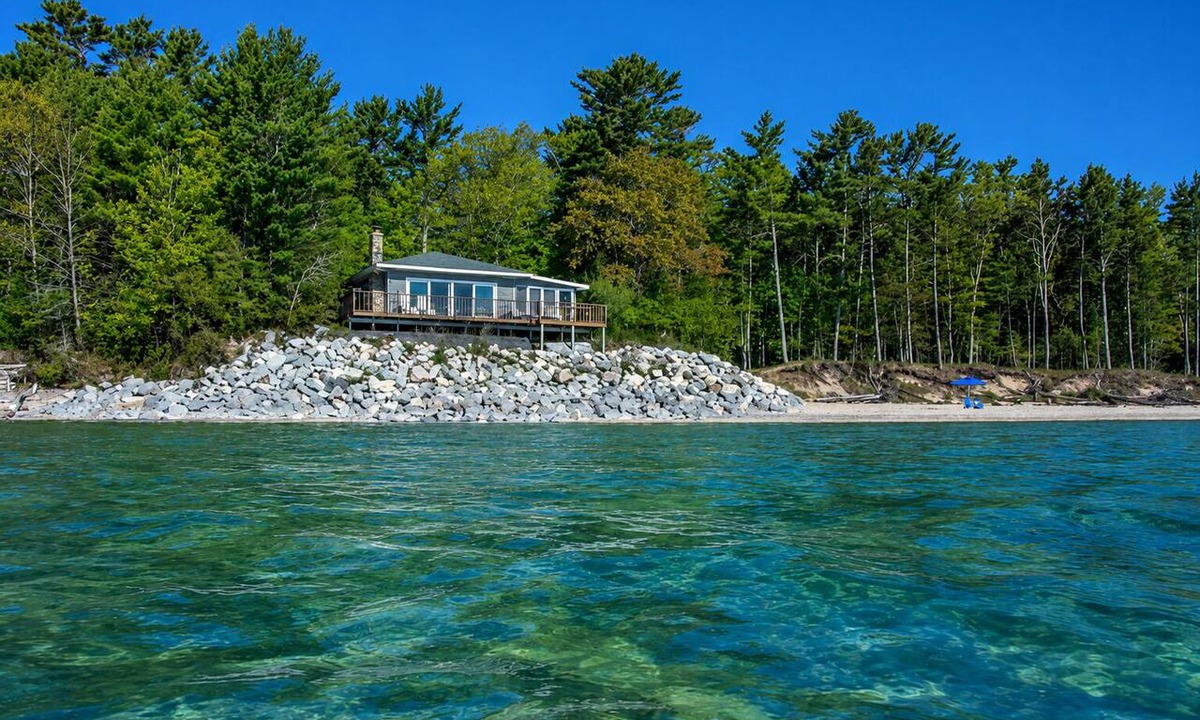 Beaver Island House | Lakefront Beaver Island Cottage - Private Beach - Sunrise Views - Sleeps 4