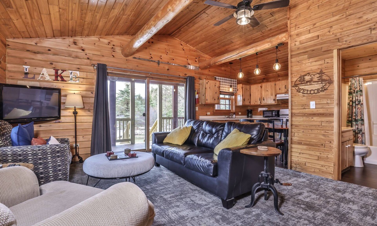 Watersmeet Cabin | Lakeside wilderness resort cabin with dock, fire pit, on-site store, bait shop!