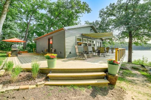 Smyrna House | Private Island: Home in Belding w/Dock & Grill!