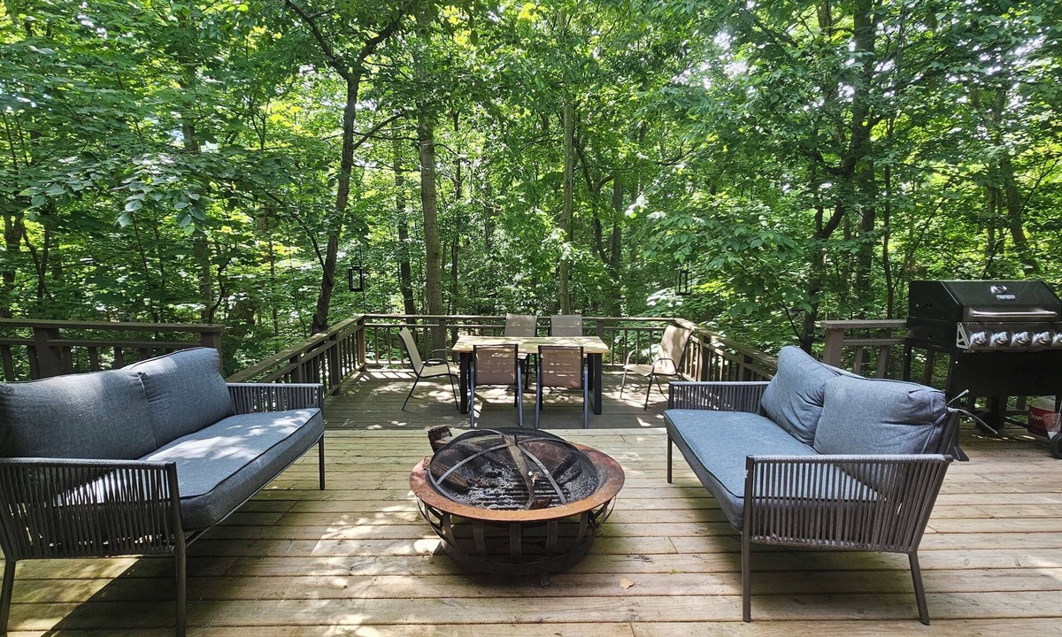 Racine House | Serene 4-bedroom house with brook and forest in charming Racine