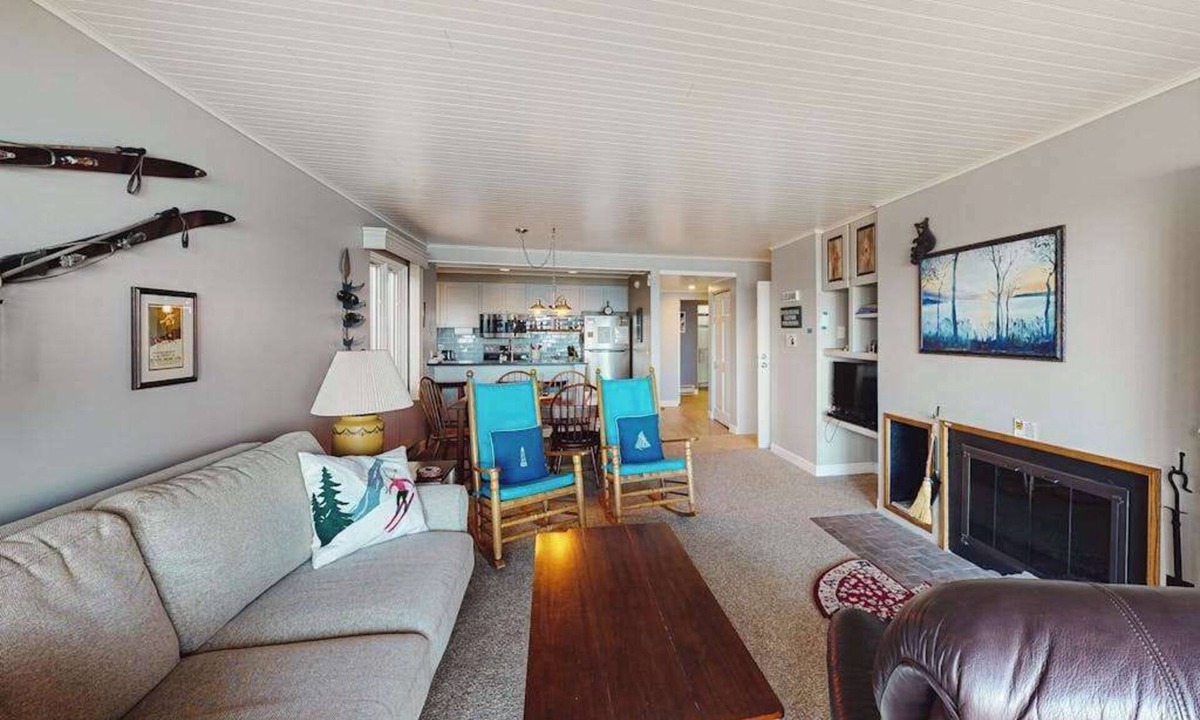 Maple City Condo | Tasteful Glen Arbor condo with beautiful Lake Michigan views, deck & fireplaces