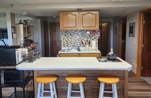 West Bend Apartment | 3 miles from Sunburst Ski Hill. Close to great hikiing and snow mobile trails