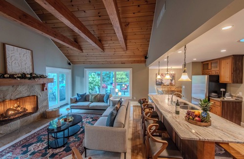 Ann Arbor House | Ann Arbor Retreat with Hot Tub, Fireplace, and Gourmet Kitchen.