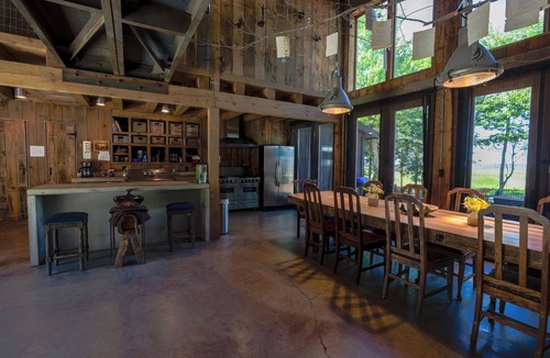 Escanaba House | Barn-style home with indoor pool and sauna on Little Bay de Noc