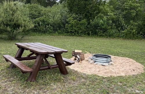 Petoskey RV Rental | camping on private property, feet from river, peaceful setting, lots of nature