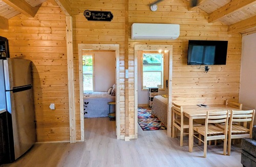 Alden Cabin | Cozy 2 Bedroom Cabin in Serene Bellaire/Alden with LakeViews-Bumbleebee Bungalow