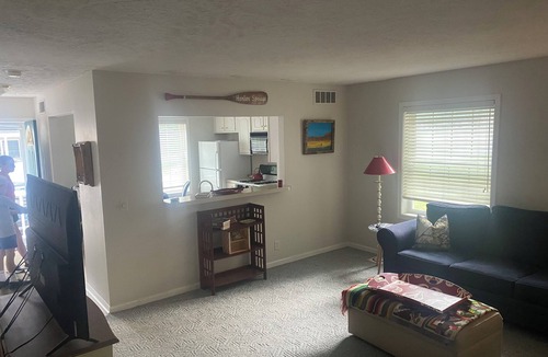 Menonaqua Beach Condo | Cozy 2-bedroom condo in enchanting Petoskey with WiFi, AC. State Park, Bike Path