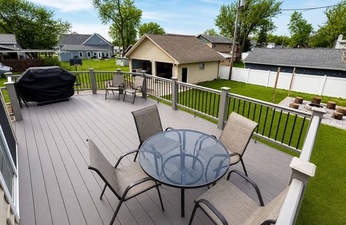 Browns Lake House | Deck + Fire Pit, Walk to Browns Lake Private Beach, Game Room, Near Lake Geneva