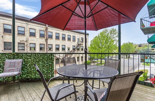 Grand Haven Condo | DOWNTOWN WATER VIEW PRIVATE BALCONY! 2 bedroom 1 bath w/large jacuzzi tub