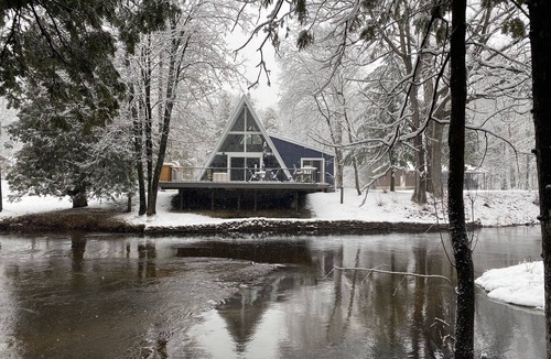 Branch House | Enjoy the awesome outdoor space on the South Branch of the Pere Marquette River!