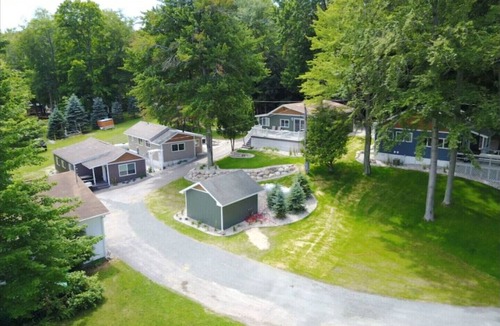 Ludington Cottage | HEMLOCK - Grace Landing Cottages With Stunning Sunsets Over Hamlin Lake