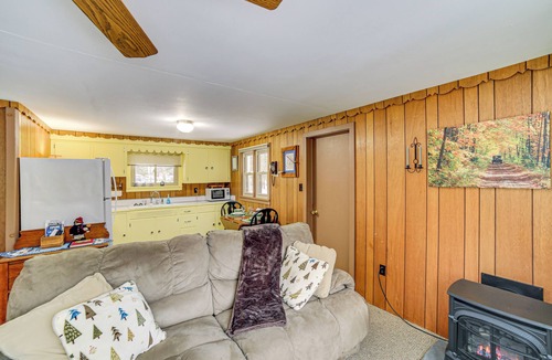 Steuben Cabin | Ice Fish & Snowmobile: Riverfront Manistique Cabin
