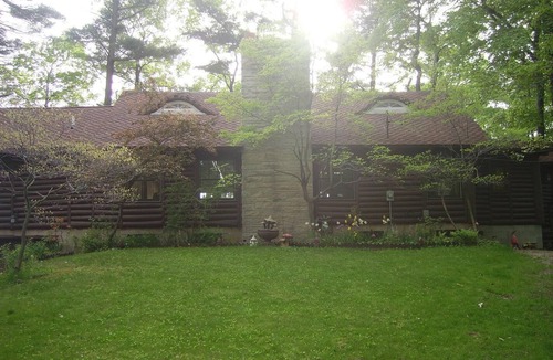 Muskegon Cottage | Lake Michigan 1945 Log Cabin Cottage Home North Muskegon Private Sandy Beach