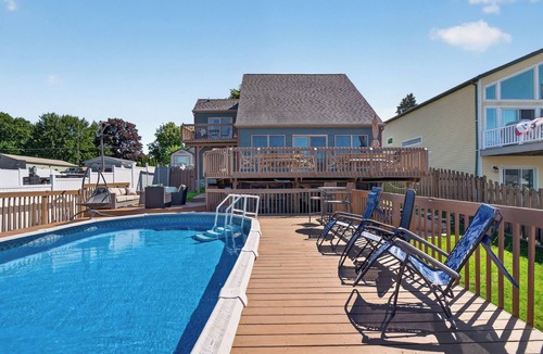 Enchanted Hills House | Lake Wawasee Retreat: private pool, hot tub & pier