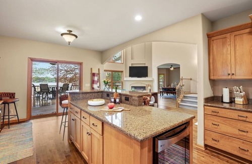 Maplewood House | Lakefront Retreat on Okauchee | Theater, Hot Tub, Bunk Room + 50’ Frontage