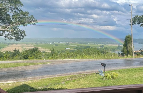 Leopold Cabin | Lodge at Buzzard Roost: Cliff-Top Ohio River Views, Hot Tub, ADA Accessible