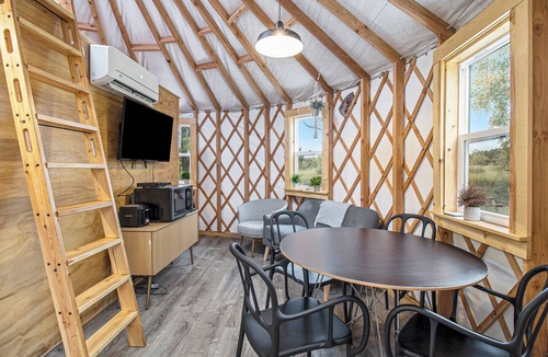 Sears Cabin | Luxury Glamping Yurt with Loft, Wood-Fired Hot Tub