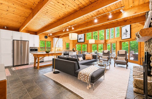 Bridgman House | Luxury Southwest Michigan Retreat With Private Pool + Beach Access on Lake MI