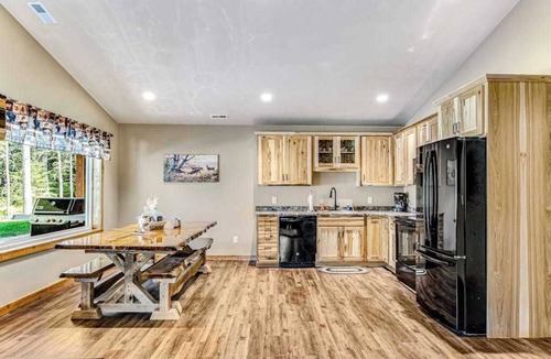 Conover House | Modern dog-friendly cabins w/hot tub, fireplace, patio, grill, central AC, & W/D