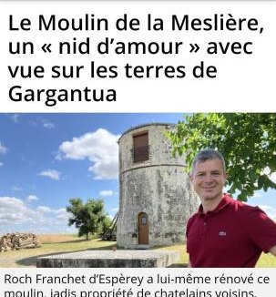 Seuilly House | Moulin à vent romantique et atypique en Touraine avec Clim