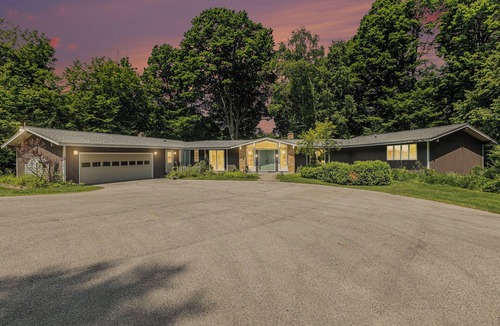 Bear Lake House | NEW! Lost and Found Forest: Unique Mid-Century Modern Home with Tons of Character! Only 4.5 Miles from Arcadia Bluffs Golf Course!