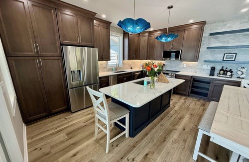 Angola Cottage | New Luxury Lakefront Home on Lake James with Dock, Sandy Swim Area, Sleeps 14