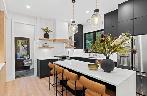 Harbert House | New Modern Farmhouse in Sawyer - hot tub, putting greens and firepit