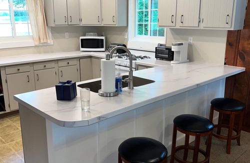 Angola Cottage | Newly renovated kitchen 2024. Dead end Street, Large Yard, not on a hilltop.