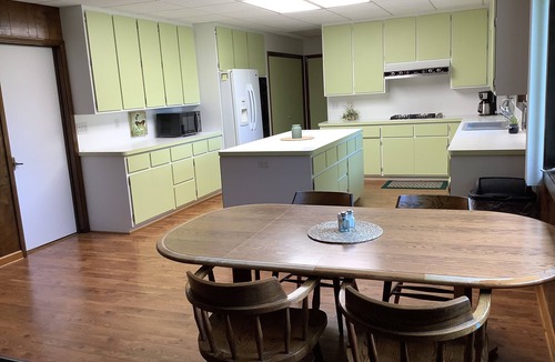 East Leroy House | Okon's Underground Rental Battle Creek scenic venue pond/river 70's wildlife