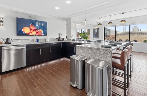 Wholesale District Apartment | Penthouse Steam Room and Elevator Entry