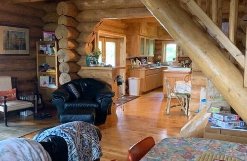 Stambaugh Cabin | Private, Family/Pet-Friendly, Log Cabin on Waterfront Chicaugon Lake Property.