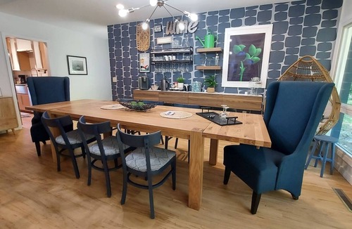 South Haven House | Private South Haven Retreat: Wooded Surround, Walk to Beach