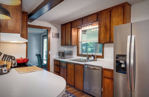Indian River House | River Pines~Downtown Waterfront Wildlife Watching! Firepit,Snowmobile,2 King Bds