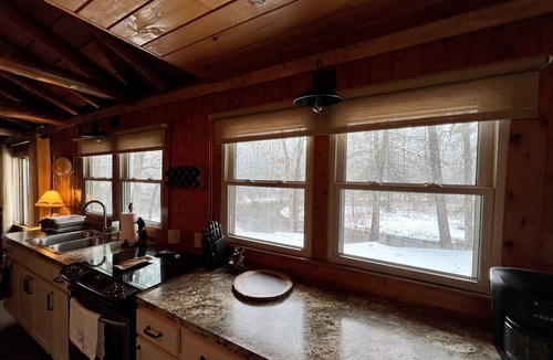 Baldwin Cabin | Riverfront cabin, on a secluded section of the Middle Branch, Pere Marquette