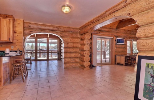 Fifield House | Scandinavian hand-scribed full log home on 31 acres and a quiet lake and trails