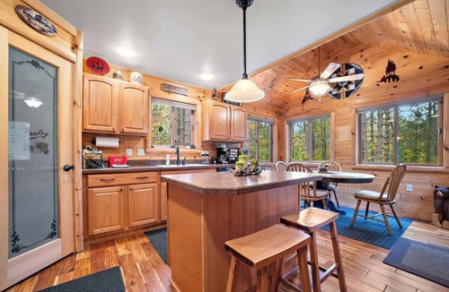 Mancelona House | Secluded Cabin | Direct Trail Access Fire pit