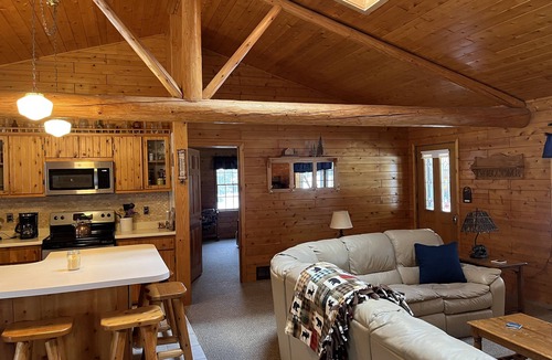 Cheboygan House | Secluded Log Cabin and Guest House Close to Mackinaw City and Mackinac Island!