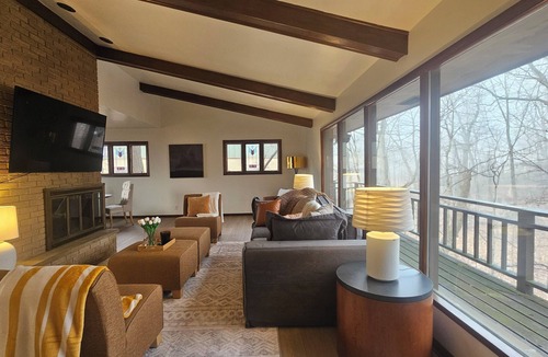 Racine House | Serene 4-bedroom house with brook and forest in charming Racine