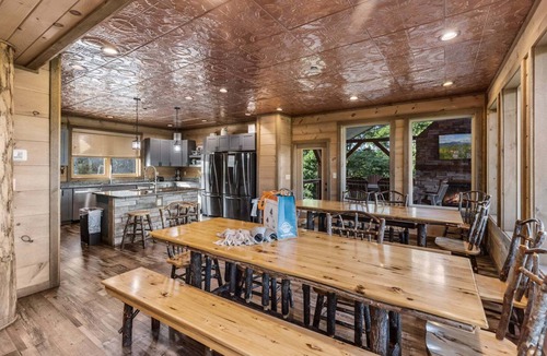 Chalet Village North Cabin | Splash 'N Heavenly Views – Indoor Pool, Theater & Mountain Views