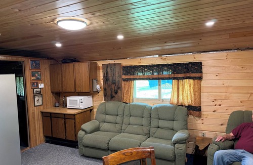 Crystal Falls Cabin | Tranquil 1-bedroom cabin in peaceful Crystal Falls getaway.