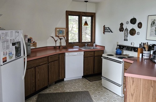 Northport House | Unique round home Lake Michigan waterfront. Sunset views, fire pit, dog ok.