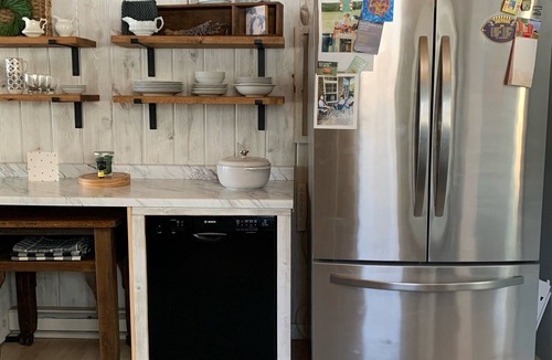 Brimley Cabin | UP lakefront cabin on warm inland lake across the street from Lake Superior