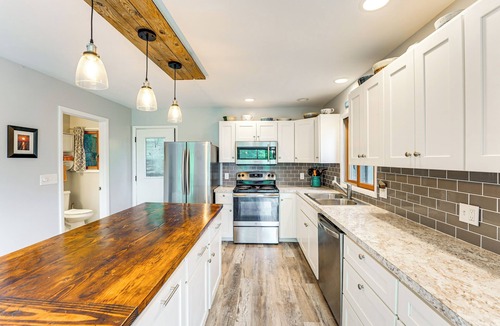 Montague House | Walk to Semi-Private Beach: Lake Michigan Getaway