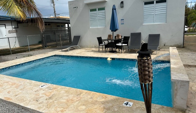 3-bedroom Beach Ranch house walking distance to Boqueron, AC, WiFi, private pool in Boquerón