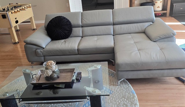 Accessible ranch home on an acre of land with finished basement, games & comfort