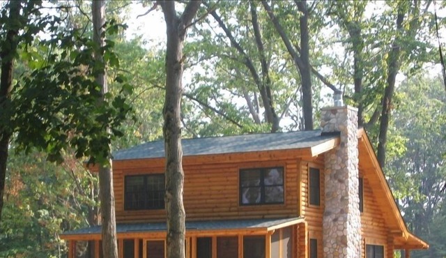 Beautiful Lakefront Saugatuck Log Cabin