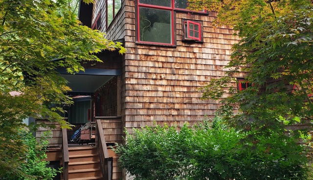 Contemporary Farmhouse, 4200 sq ft on 9 acres with private neighborhood beach.