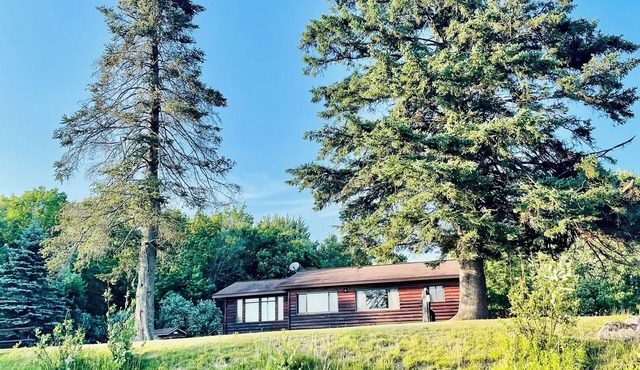 EAGLE LODGE - Large log cabin on the E. Fork of Chippewa River in Loretta